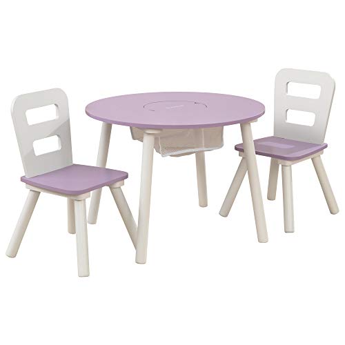 KidKraft Round Storage Table & 2 Chair Set - Lavender, Gift for Ages 3-6, Only $49.64