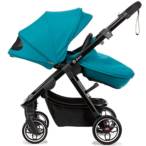 Diono Excurze Baby, Infant, Toddler Stroller, Perfect City Travel System Stroller and Car Seat Compatible, Adaptors Included Compact Fold, Narrow Ride, XL Storage Basket, Blue Turquoise,Only $200.14