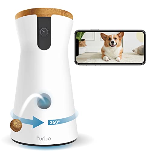Furbo 360° Dog Camera: [New 2022] Rotating 360° View Wide-Angle Pet Camera with Treat Tossing, Color Night Vision, 1080p HD Pan, 2-Way Audio, Barking Alerts, WiFi,  Only $134.00
