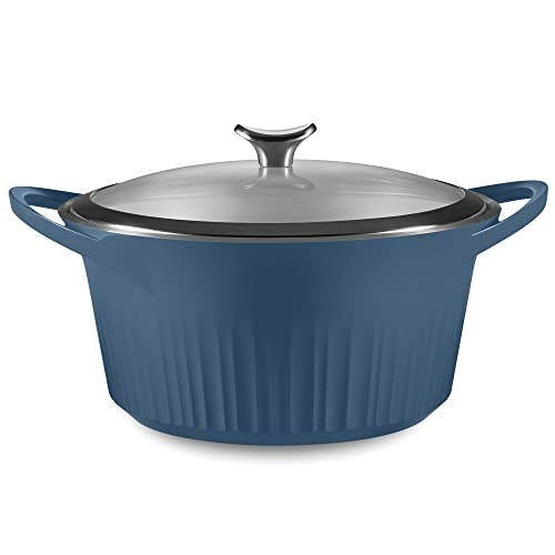CorningWare, Non-Stick 5.5 Quart QuickHeat Dutch Oven Pot with Lid, Lightweight, Ceramic Non-Stick Interior Coating for Even Heat Cooking, Perfect for Baking, Frying, Searing and More,  Only $34.99
