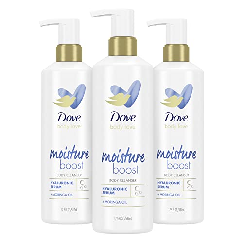 Dove Body Love Body Cleanser For Dry Skin Moisture Boost Body Wash with Hyaluronic Acid and Moringa Oil 17.5 fl oz 3 Count, Now Only $17.57