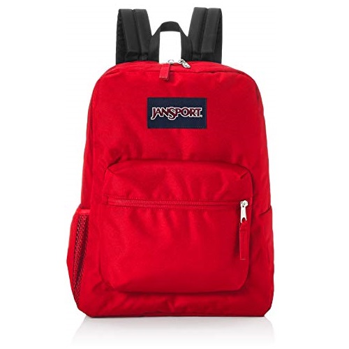 JanSport Cross Town Backpack - School, Travel, or Work Bookbag with Water Bottle Pocket, Red Tape, List Price is $36, Now Only $17.28