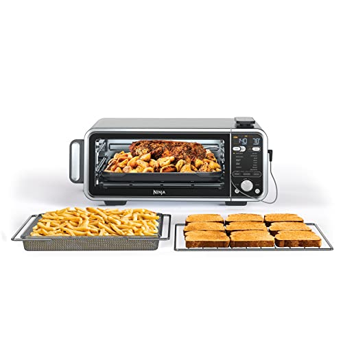 Ninja SP351 Foodi Smart 13-in-1 Dual Heat Air Fry Countertop Oven, Dehydrate, Reheat, Smart Thermometer, 1800-watts, Silver, List Price is $329.99, Now Only $169.99