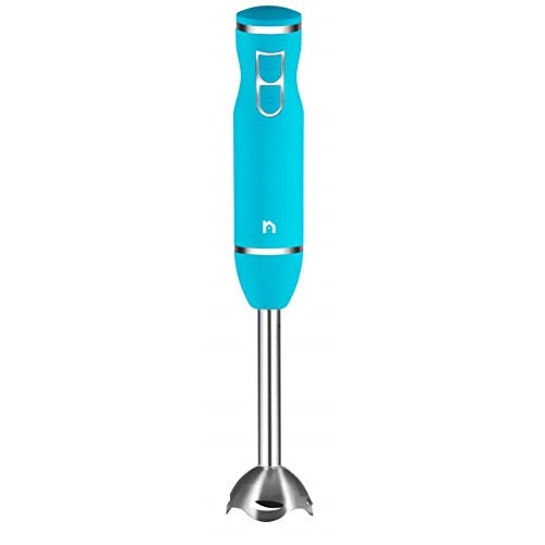New House Kitchen Immersion Hand Blender 2 Speed Stick Mixer with Stainless Steel Shaft & Blade, 300 Watts Easily Food, Mixes Sauces, Purees Soups, Smoothies, and Dips, Turquoise,  Only $15.58