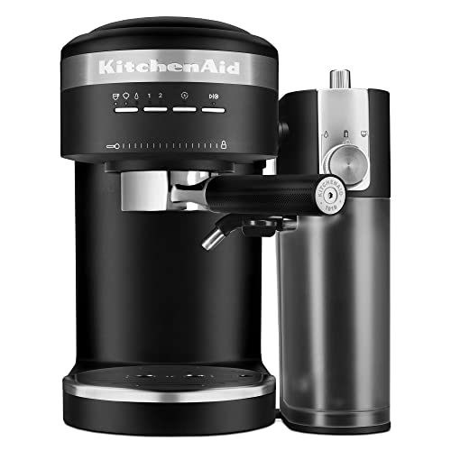 史低价！KitchenAid KES6404 半自动浓缩咖啡机 + 自动牛奶起泡器 套装，原价$399.99，现仅售$249.99，免运费！