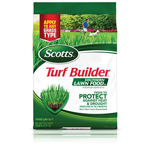 Scotts Turf Builder Southern Lawn FoodFL - 5,000 sq. ft., Florida Lawn Fertilizer Protects Against Heat and Drought, Feeds for Up to 3 Months, Apply to Any Grass Type, 14.06 lbs., Only $8.97