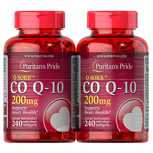 Puritan's Pride QSORB CoQ10 200 mg, Supports Heart Health 240 Count (Pack of 2)(Packaging may vary), List Price is $76.18, Now Only $38.98