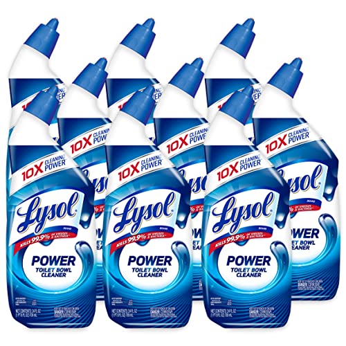 Lysol Power Toilet Bowl Cleaner Gel, For Cleaning and Disinfecting, Stain Removal, 24oz ( 9 count), Now Only $12.84