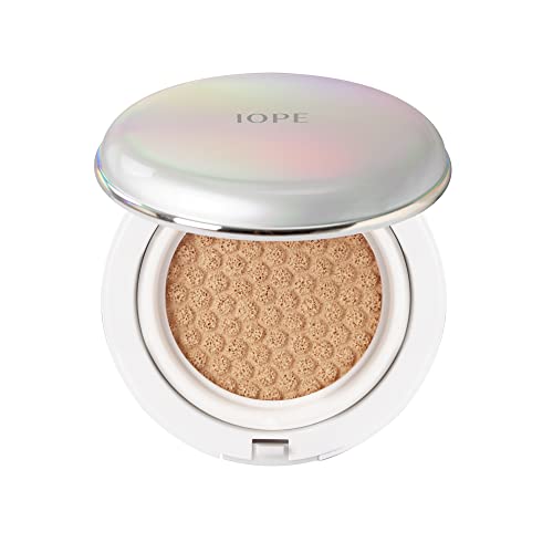 IOPE Air Cushion SPF 50+,Natural Coverage Foundation Makeup, Moisturizing Finish for Sensitive,Dry,Combination Skin,Korean Skin Care Cushion by Amorepacific,#23