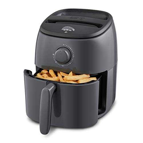 DASH Tasti-Crisp™ Electric Air Fryer Oven Cooker with Temperature Control, Non-Stick Fry Basket, Recipe Guide + Auto Shut Off Feature, 1000-Watt, 2.6Qt, Grey, List Price is $59.99, Now Only $39.99