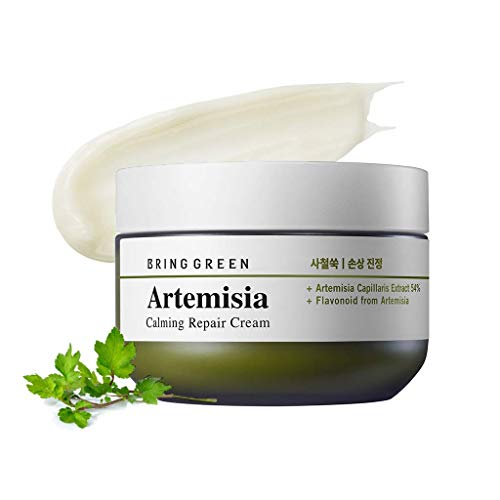 BRING GREEN Artemisia Calming Repair Cream - Daily Skincare Routine for Redness Relief, Soothing Sensitive, Irritated Skin with Salicylic Acid 2.53 fl.oz., 75ml