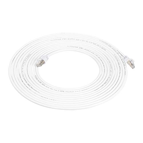 Amazon Basics RJ45 Cat 7 High-Speed Gigabit Ethernet Patch Internet Cable, 10Gbps, 600MHz - White, 25-Foot,  Only $3.4