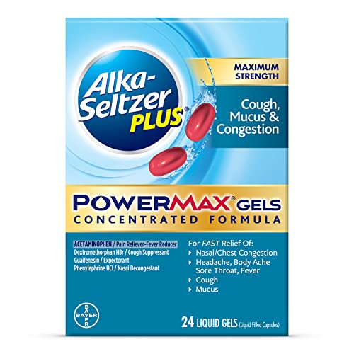 Alka-Seltzer Plus Maximum Strength Cough, Mucus & Congestion Powermax Liquid Gels, 24 Count, Now Only $5.13