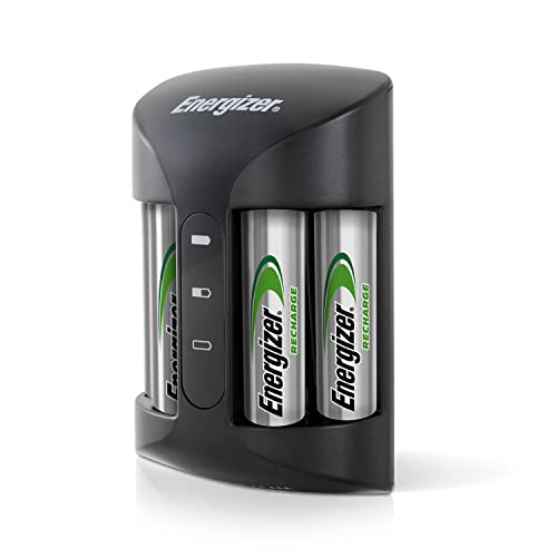 Energizer AA and AAA Battery Charger with 4 AA NiMH Rechargeable Batteries, Recharge Pro Battery Charger for Double A Batteries and Triple A Batteries, List Price is $20.97, Now Only $14.99