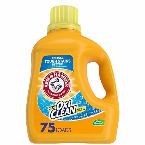 Arm & Hammer Plus OxiClean Clean Meadow, 75 Loads Liquid Laundry Detergent, 118.1 Fl oz, List Price is $9.99, Now Only $5.21