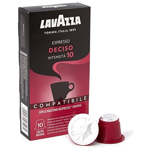 Lavazza 意式Nespresso Deciso咖啡胶囊100粒 ，现仅售$28.49， 免运费！两种口味同价！