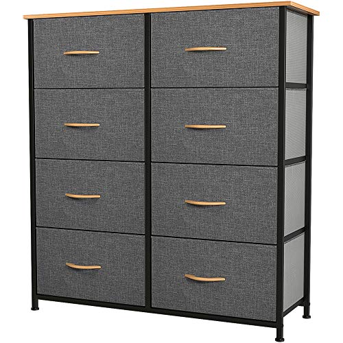 YITAHOME Dresser with 8 Drawers - Fabric Storage Tower, Organizer Unit for Bedroom, Living Room, Hallway, Closets & Nursery - Sturdy Steel Frame, Wooden Top & Easy Pull Fabric Bins, nly $74.33