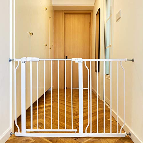 BalanceFrom Easy Walk-Thru Safety Gate for Doorways and Stairways with Auto-Close/Hold-Open Features, Multiple Sizes, White, Model: None, 43.3 - 48 inch,  Now Only $29.07