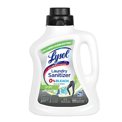 Lysol Sport Laundry Sanitizer Additive, Sanitizing Liquid for Gym Clothes and Activewear, Eliminates Odor Causing Bacteria, 90oz, Now Only $8.46