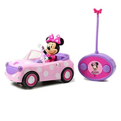 Disney Junior Minnie Mouse Roadster RC Car with Polka Dots, 27 MHz, Pink with White Polka Dots, Standard (97161), List Price is $29.99, Now Only $11.74