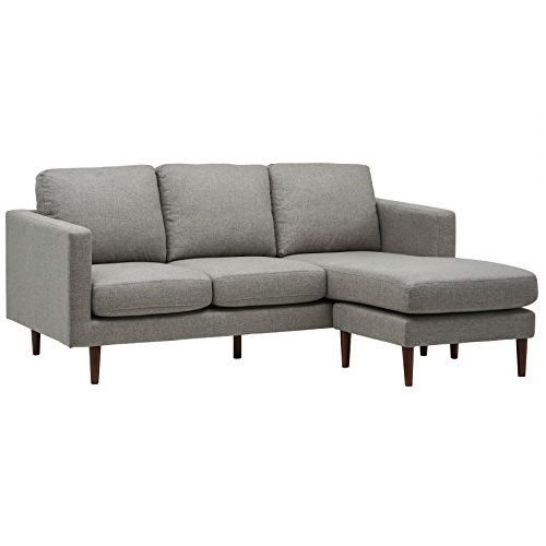 Amazon Brand – Rivet Revolve Modern Upholstered Sofa with Reversible Sectional Chaise, 80