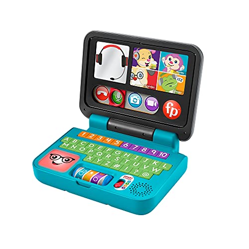 Fisher-Price Laugh & Learn Let's Connect Laptop, Electronic Toy with Lights, Music and Smart Stages Learning Content for Infants and Toddlers, List Price is $17.99, Now Only $8.99