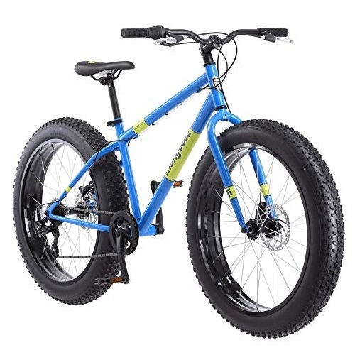 Mongoose Dolomite Mens Fat Tire Mountain Bike, 26-inch Wheels, 4-Inch Wide Knobby Tires, 7-Speed, Steel Frame, Front and Rear Brakes, Light Blue, List Price is $369.52, Now Only $194.37