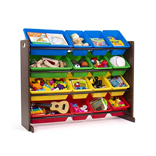Humble Crew Supersized Wood Toy Storage Organizer, Toddler, Espresso/Primary, List Price is $72.99, Now Only $45.19, You Save $27.80 (38%)