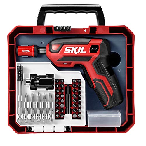 SKIL Rechargeable 4V Cordless Pistol Grip Screwdriver with 42pcs Bit Set, USB Charger and Carrying Case - SD5618-03, List Price is $39.99, Now Only $19.91, You Save $20.08 (50%)