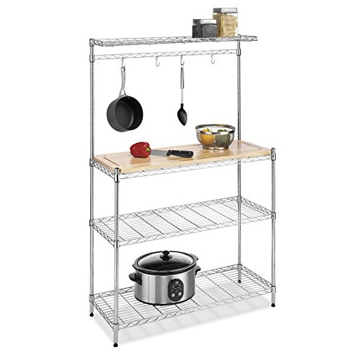 Whitmor Supreme Baker’s Rack with Food Safe Removable Wood Cutting Board - Chrome,   Now Only $58.56