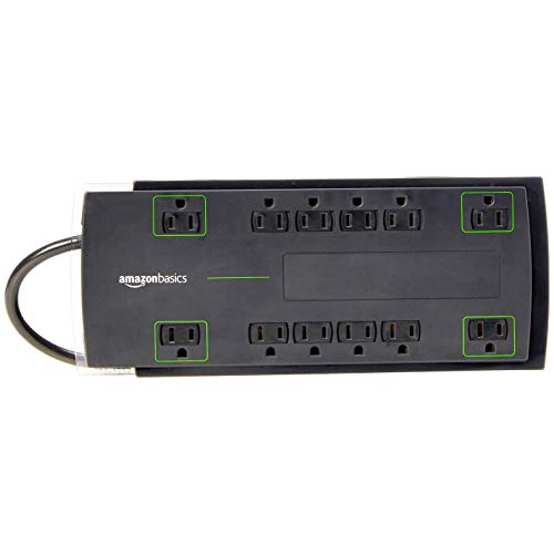 Amazon Basics 12-Outlet Power Strip Surge Protector - 4,320 Joule, 8-Foot Cord, List Price is $22.88, Now Only $14.8, You Save $8.08 (35%)