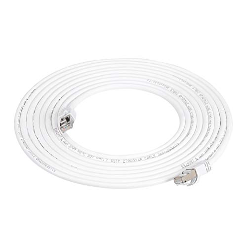 Amazon Basics RJ45 Cat 7 High-Speed Gigabit Ethernet Patch Internet Cable, 10Gbps, 600MHz - White, 15-Foot, List Price is $7.76, Now Only $1.91, You Save $5.85 (75%)