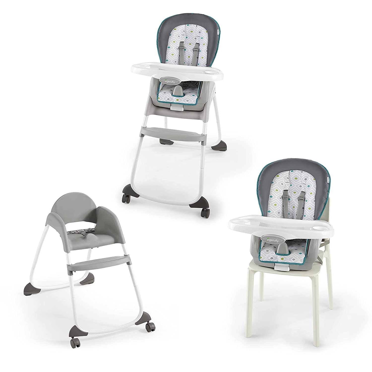 史低价！Ingenuity 3合1多功能儿童高脚餐椅，原价$89.99，现仅售$66.07，免运费！