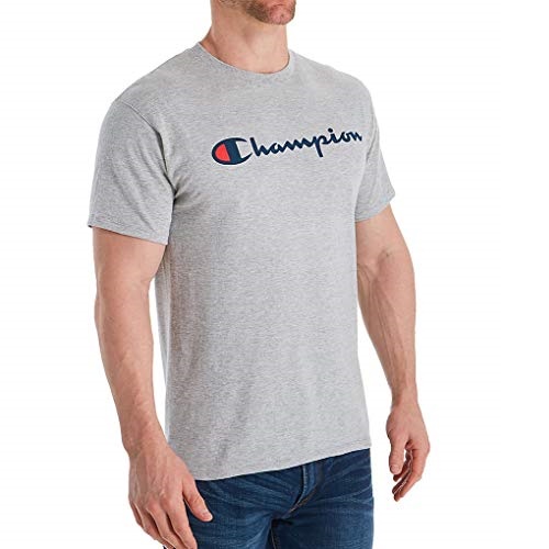 Champion Men's T-Shirt, Classic Cotton Tee, Crewneck Tee, Men's Mid-Weight T-Shirt, Script Logo, only $10.00