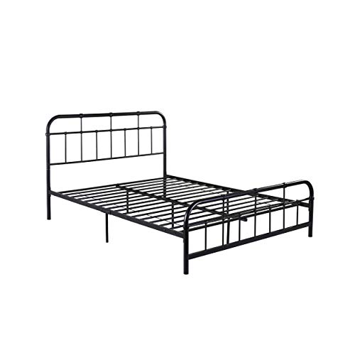 Christopher Knight Home Sylvia Queen-Size Iron Bed Frame, Minimal, Industrial, Flat Black,  Only $87.33