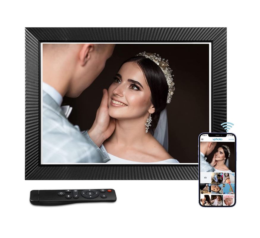 Digital Picture Frame - Benibela 17 Inch 32GB Dual WiFi Digital Photo Frame with IPS Touch Screen, Motion Sensor, Remote, Wall Mounted Display for Sharing Photo Video Anywhere via App Cloud Email USB