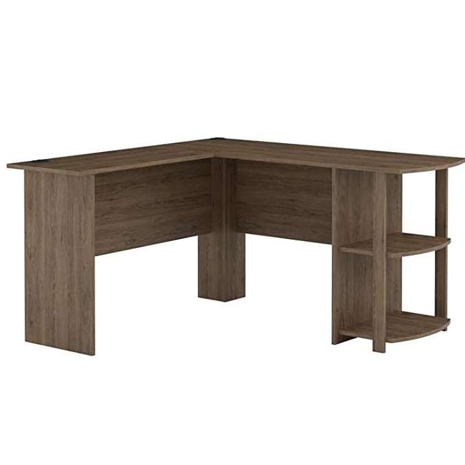 Ameriwood Home Dakota L-Shaped Desk with Bookshelves, Rustic Oak, only $81.93，