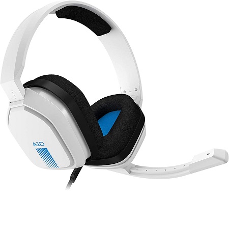 ASTRO Gaming A10 Wired Gaming Headset, Lightweight and Damage Resistant, ASTRO Audio, 3.5 mm Audio Jack, for Xbox Series X|S, Xbox One, PS5, PS4, Nintendo Switch, PC, Mac- White/Blue, only $19.99