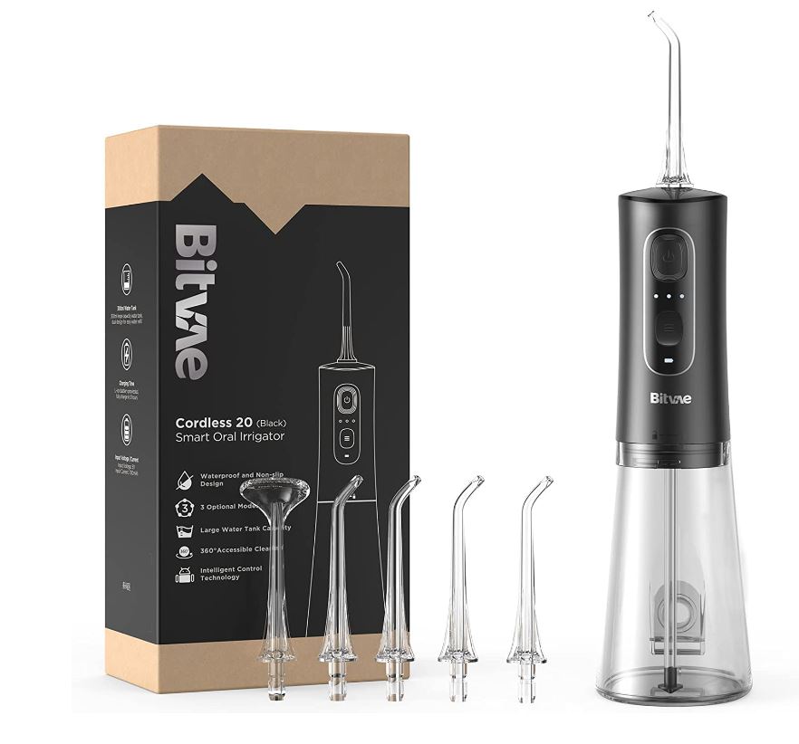 68% off for Bitvae Water Flosser, Portable 300ML Water Teeth Cleaner Picks , 3 Cleaning Modes 6 Jet Tips , IPX7 Waterproof , USB Rechargeable Water Dental Picks for Cleaning , C2