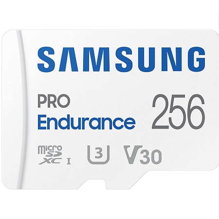 SAMSUNG PRO Endurance 256GB MicroSDXC Memory Card with Adapter for Dash Cam, Body Cam, and security camera – Class 10, U3, V30 (‎MB-MJ256KA/AM), only $14.99