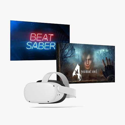 Meta Quest 2 Resident Evil 4 bundle with Beat Saber 128 GB — Advanced All-In-One Virtual Reality Headset，only $349.99