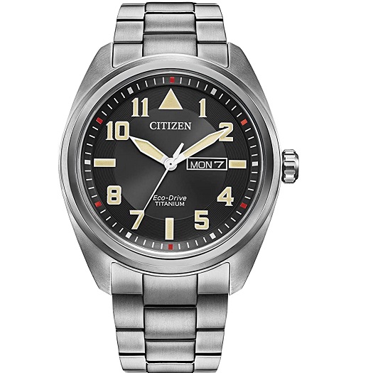 Citizen Men's Eco-Drive Weekender Garrison Field Watch in Super Titanium, Black Dial (Model: BM8560-53E), only $223.40