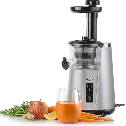 Omega Juicer Cold Press 365 Vertical Slow Masticating Extractor for Fruits and Vegetables, BPA-Free, 65 RPM, 150-Watts, Silver, only $112.50