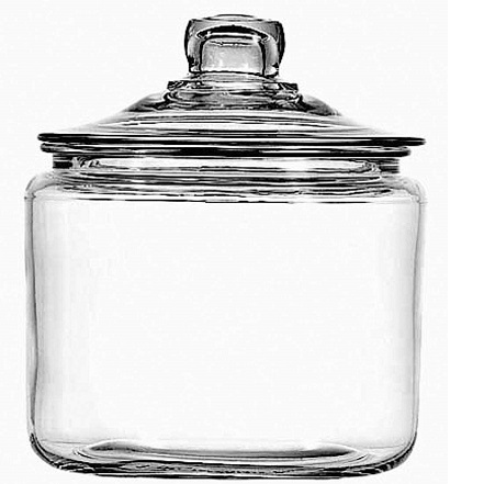 Anchor Hocking 3 Quart Heritage Hill Glass Jar with Lid (2 piece, all glass, dishwasher safe), only $8.98