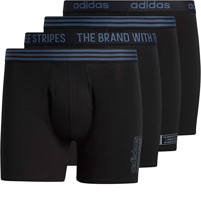 adidas Men's Core Stretch Cotton Boxer Brief Underwear (4-Pack),  List Price is $40.00, Now Only $19.99