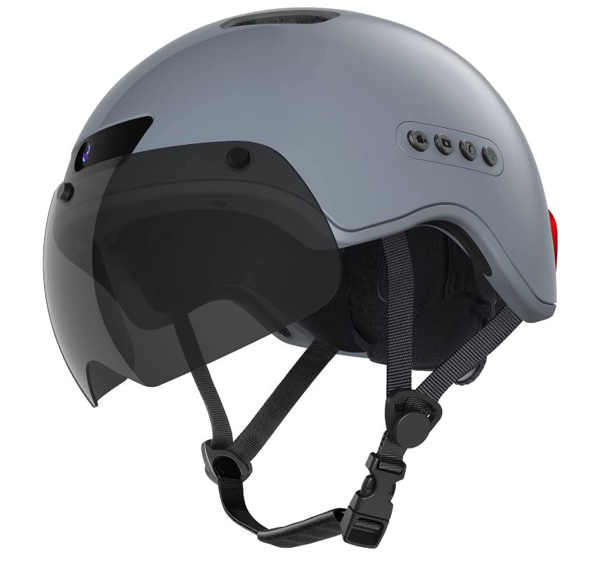 炫酷！四折好价！KRACESS智能成人自行车头盔，带行车记录仪和LED尾灯功能，使用折扣码后仅售$51.19！