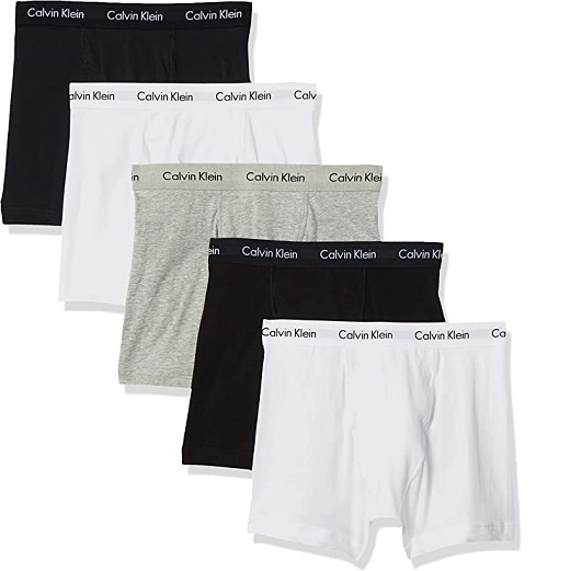 Calvin Klein Men's Underwear Cotton Stretch 5-Pack Boxer Brief, only $37.01