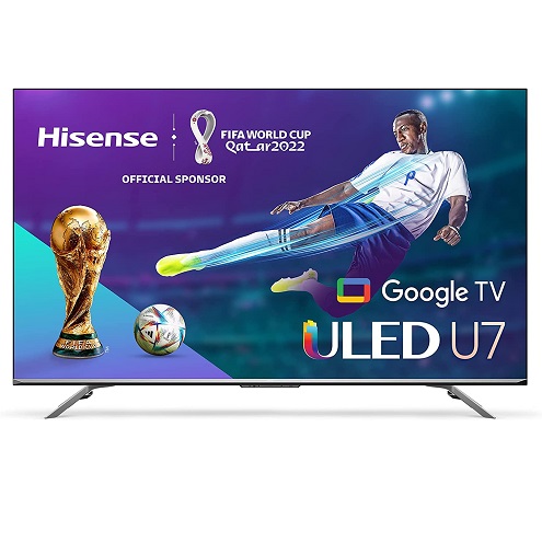 史低价！Hisense海信 U7H旗舰系列  量子点 4K ULED Google TV 智能电视机，65吋，原价$1,049.99，现仅售$698.00, 免运费！