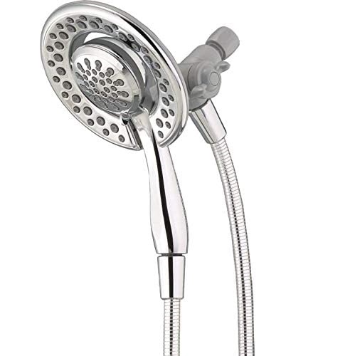 Delta Faucet 4-Spray In2ition 2-in-1 Dual Shower Head with Handheld, Touch-Clean Chrome Shower Head with Hose, Detachable Shower Head, Hand Held Shower Head, Chrome 75486C, only $29.47