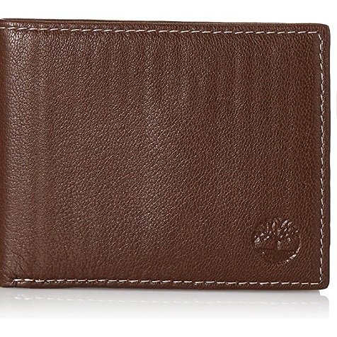 Timberland Men's Leather Wallet with Attached Flip Pocket, Only $14.96